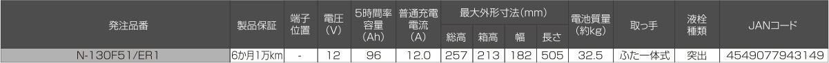 PRO EXTRA（プロ エクストラ）トラックバス用 要項表