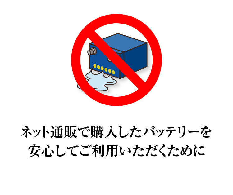 ネット通販で購入したバッテリーを安心してご利用いただくために