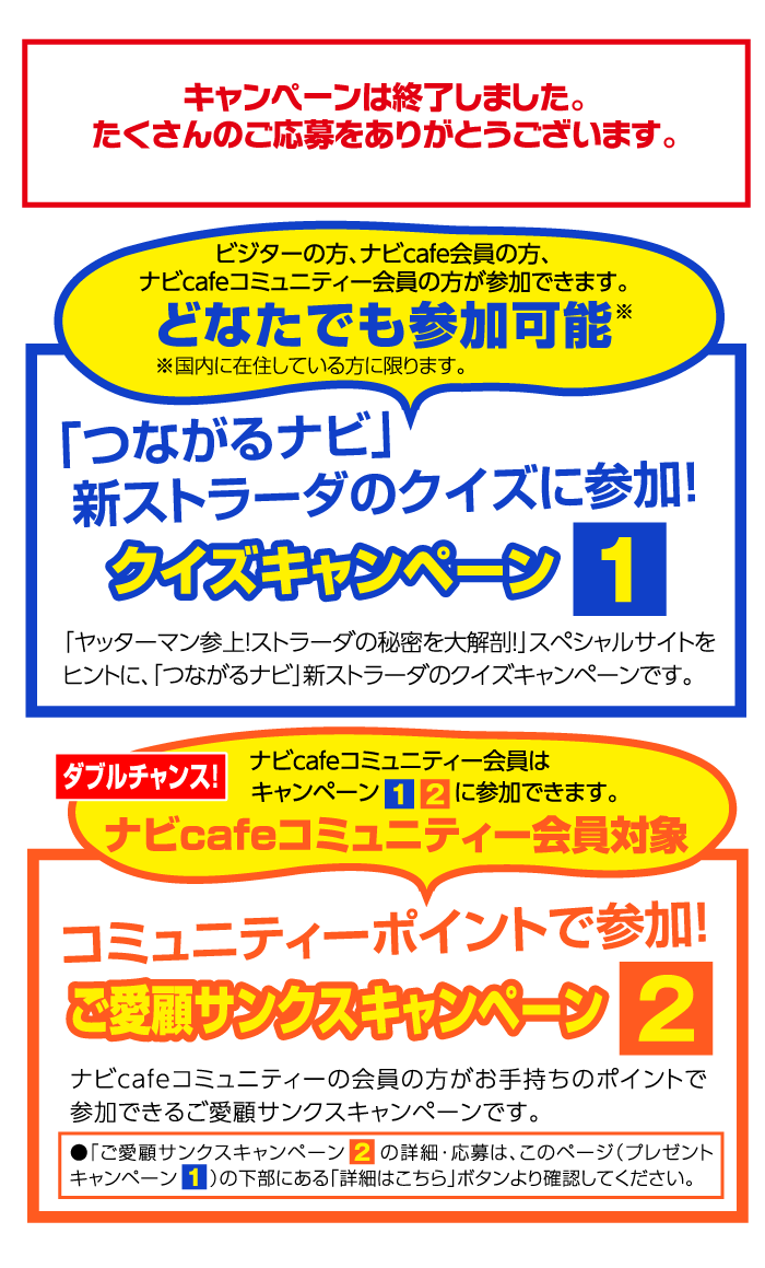 「つながるナビ」ストラーダクイズ大会！