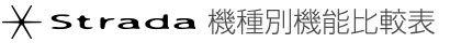 Strada機種別機能比較表