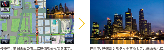 地図表示中でも気になる番組を映したい