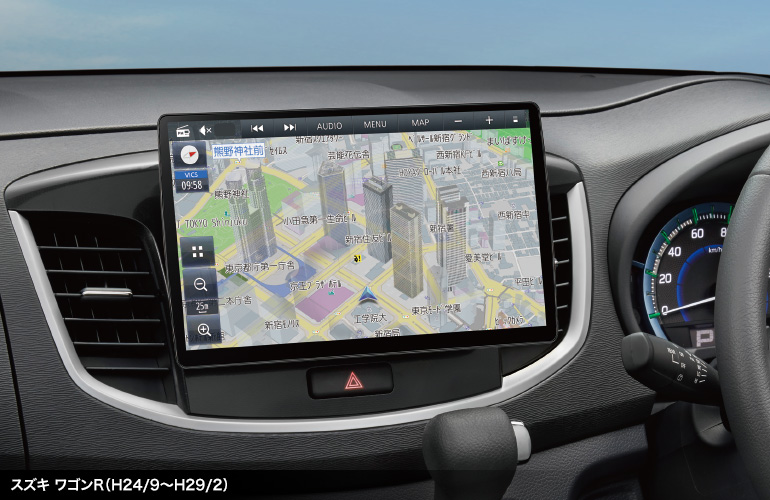 有機ELを搭載した狭額縁10V型大画面が460車種以上のクルマに取付可能!