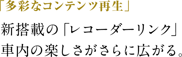 ブルーレイ再生や、リモート視聴ができるレコーダーリンクなどが楽しめます。