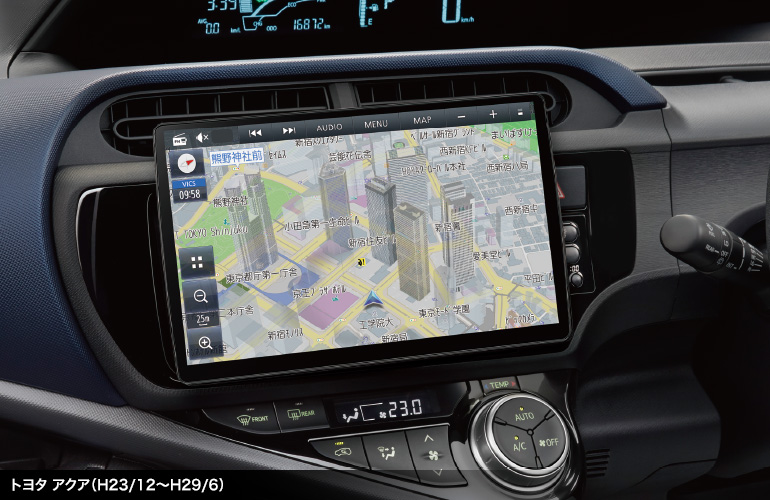 有機ELを搭載した狭額縁10V型大画面が460車種以上のクルマに取付可能！