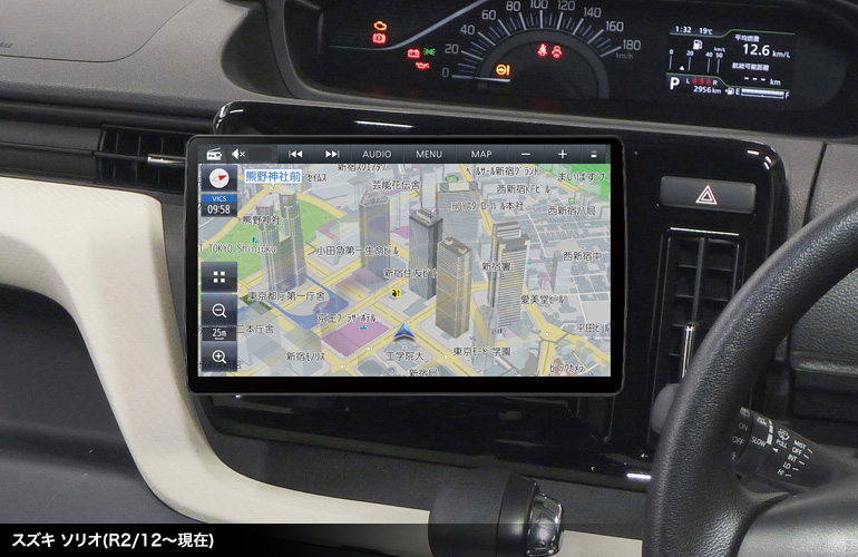 有機ELを搭載した狭額縁10V型大画面が460車種以上のクルマに取付可能！