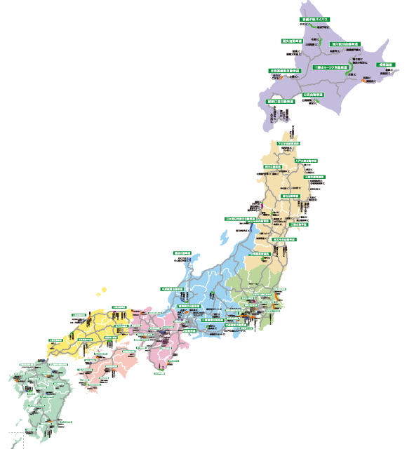 今後開通予定の新道路に対応