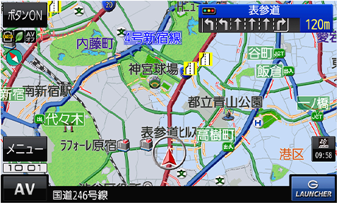 渋滞回避レベルを調整可能