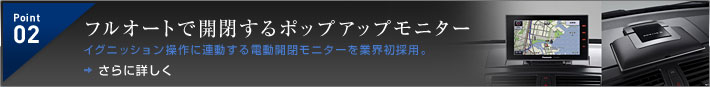 フルオートで開閉するポップアップモニター