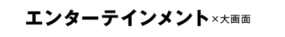 エンターテインメントx大画面