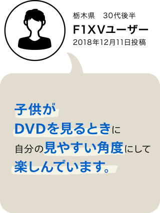 F1XV・F1DVユーザーボイス