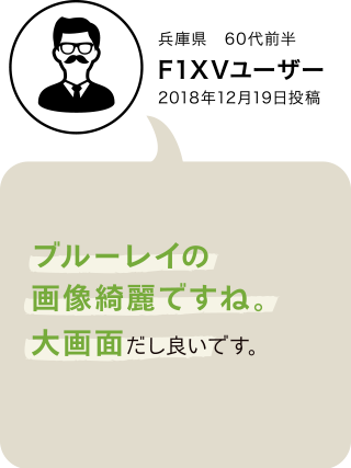 F1XV・F1DVユーザーボイス
