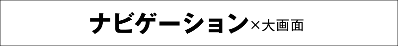 ナビゲーションx大画面