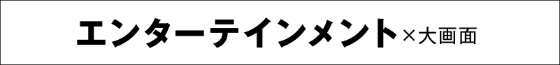 エンターテインメントx大画面