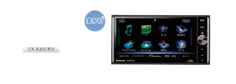 CN-RX01WD：【業界初】ブルーレイディスクプレーヤー内蔵