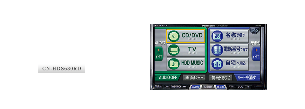 CN-HDS630RD：簡単ツートップメニュー搭載