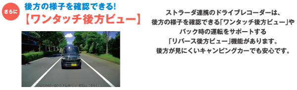 録画映像をその場で見られる。「ストラーダ連携」