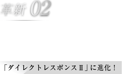 革新02 驚くほどに滑らかなスクロール 「ダイレクトレスポンスⅡ」に進化！