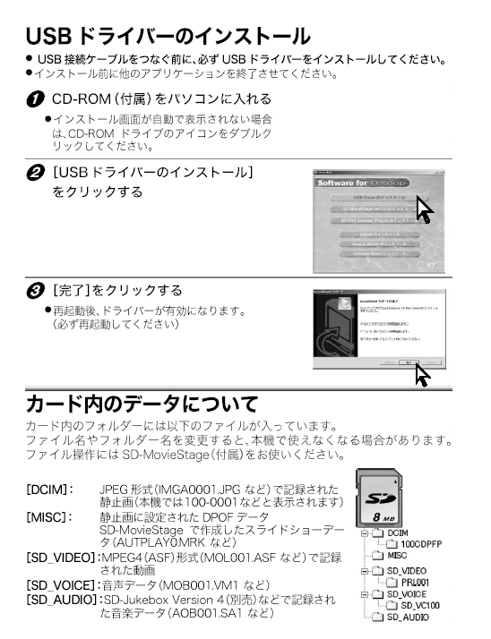 USBドライバーのインストール