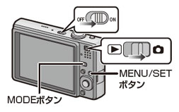 電源オン、撮影に切換