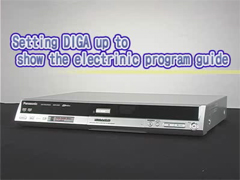 Setting DIGA up to show the electronic program guide