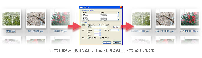 画像ファイル名の一括変換