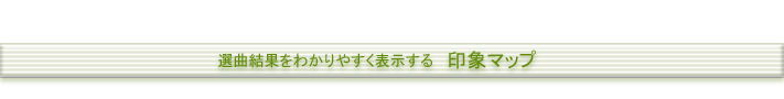 選曲結果をわかりやすく表示する　印象マップ