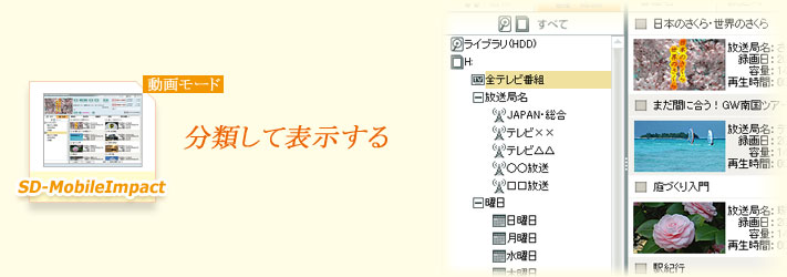 分類して表示する