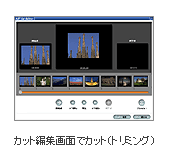 カット編集画面でカット（トリミング）