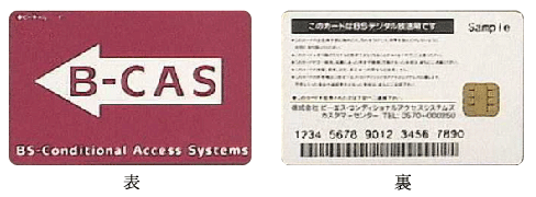 B-CASカードの外観