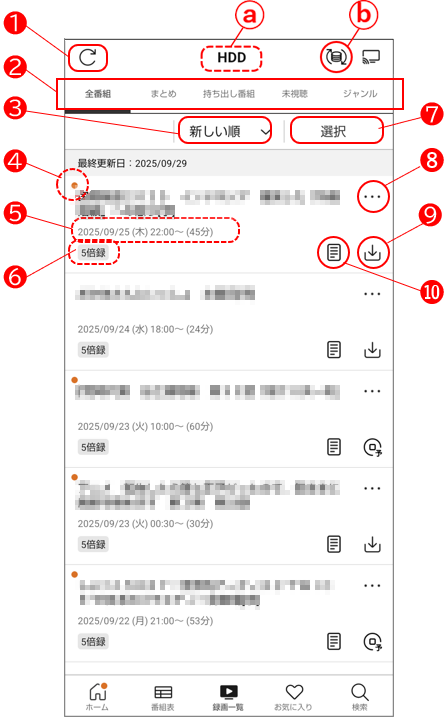 番組表