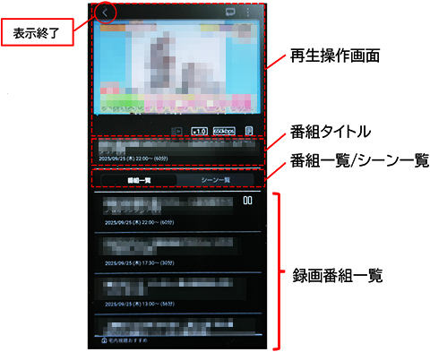 録画番組画面