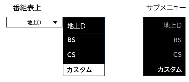 番組表表示設定
