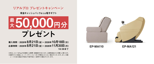 【8月21日スタート】現金キャッシュバックまたは電子ギフト　最大50,000円分をプレゼント！「リアルプロ プレゼントキャンペーン」を実施。