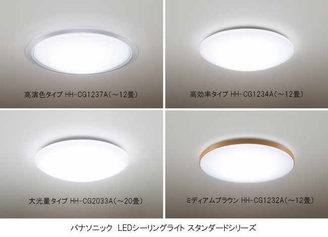 パナソニック LEDシーリングライト誕生から10年～特許取得の「文字くっきり光」や「おまかせモード」搭載のLEDシーリングライト スタンダードシリーズ発売、「高演色」タイプもラインアップ