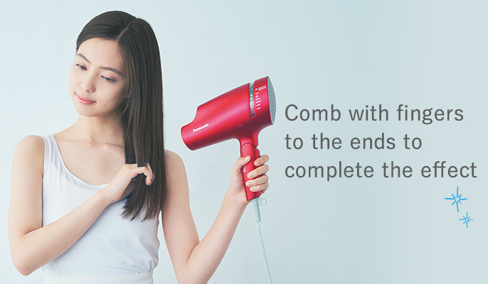 Comb with fingers to the ends to complete the effect
