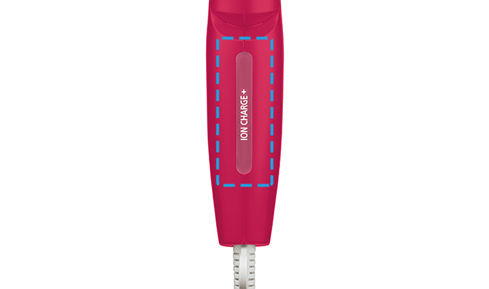 Ion charge PLUS—simply hold it while drying!